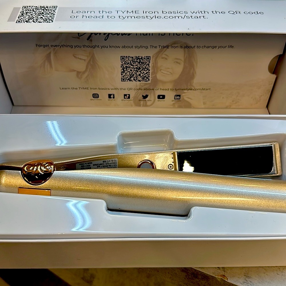 NEW TYME Iron Professional NEW IN BOX MULTI CONTROL TEMP FOR BEACH WAVES OR CURL